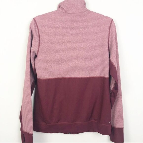 ADIDAS | Two Tone Burgundy Track Jacket Zip Front - Picture 5 of 8